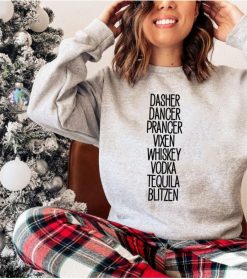 Funny Christmas Reindeer Drinking Names Sweatshirt