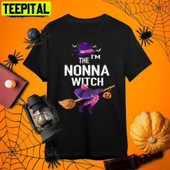 Funny Grandma Halloween I’m The Nonna Witch Retro Art Unisex T-Shirt