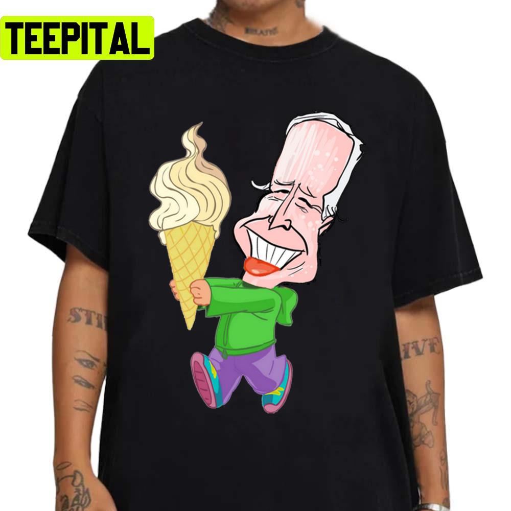 Funny Joe Biden National Ice Cream Day Unisex Sweatshirt