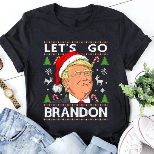 Funny Let’s Go Brandon Trump Ugly Christmas T-Shirt