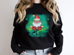 Funny Santa Good Vibes Only Xmas Sweatshirt