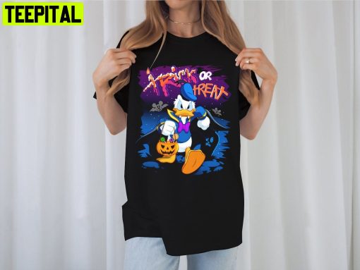 Funny Trick Or Treat Donald Donald Duck Donald Halloween Unisesx T-Shirt