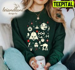 Galactic Empire Ornaments Storm Trooper Darth Vader Santa Star Wars Christmas Sweatshirt