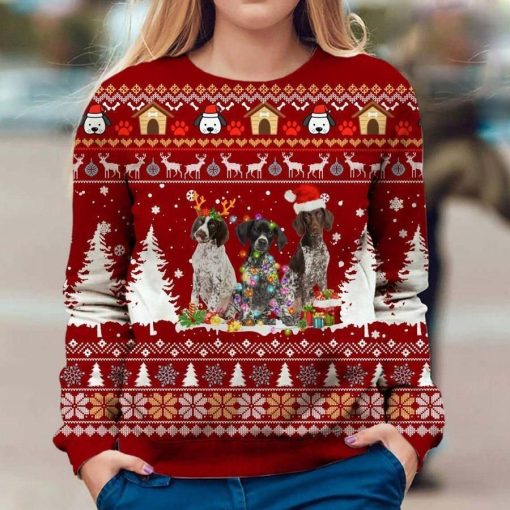 German Shorthaired Pointer Unisex 3D Ugly Christmas Sweater