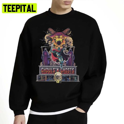 Ghouls’n Ghosts Vintage Movie Halloween Unisex Sweatshirt