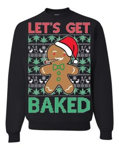 Gingerbread Man Let’s Get Baked Unisex Xmas Sweater