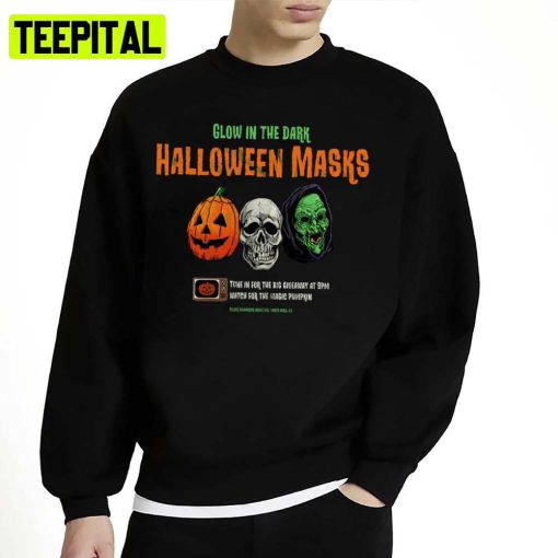 Glow In The Dark Halloween Mask Unisex Sweatshirt