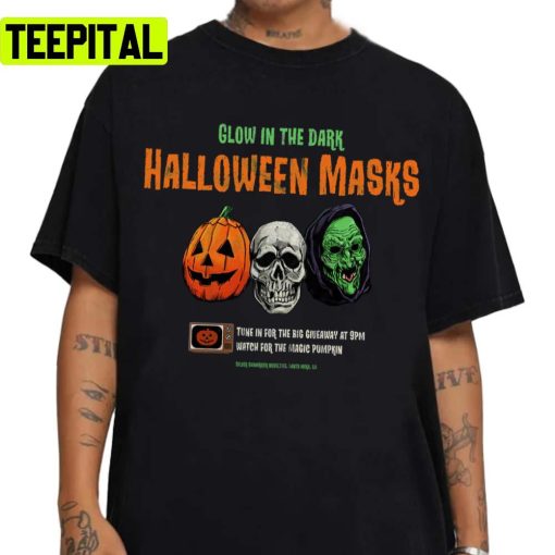 Glow In The Dark Halloween Mask Unisex Sweatshirt