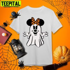 Glow In The Dark Minnie Ghost Minnie Mouse Halloween Retro Art Unisex T-Shirt