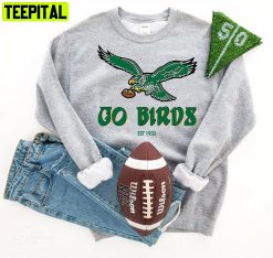 Go Birds Vintage Eagles Vintage Philadelphia Gameday Apparel Distressed Philadelphia Unisex Sweatshirt