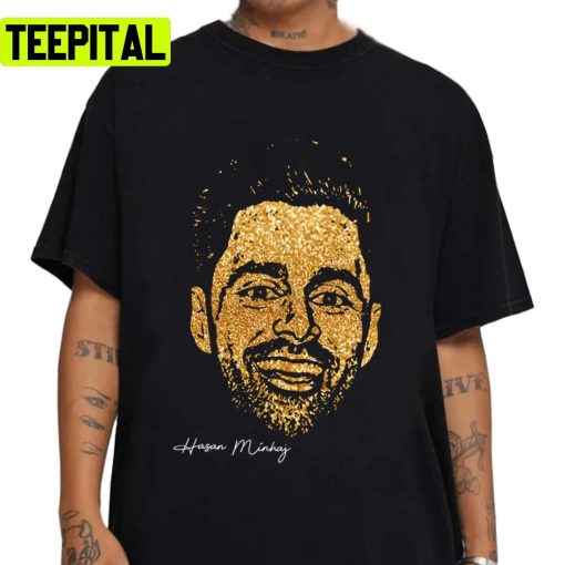 Golden Portrait Hasan Minhaj Stand Up Comedian Unisex Sweatshirt