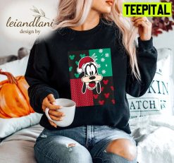 Goofy Holiday Santa Goofy Snow Lights Mickey And Friends Christmas Sweatshirt