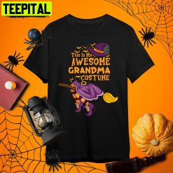 Grandma Costume Pumpkin Funny Grandma Halloween Retro Art Unisex T-Shirt