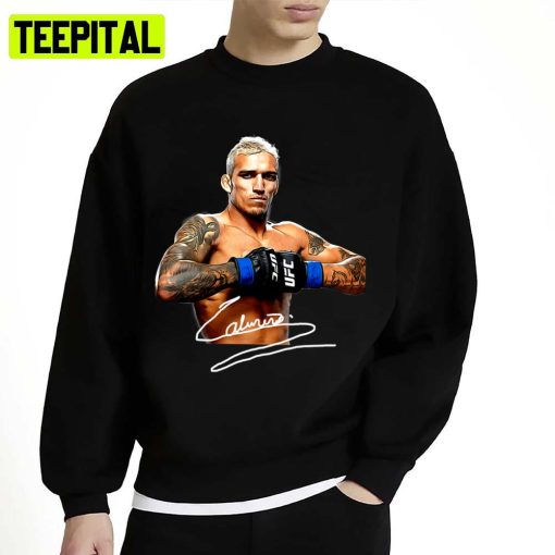 Graphic Portrait Charles Oliveira Signature Ufc Fighter Unisex Sweatshirt