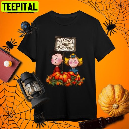 Great Pumpkin Charlie Brown Halloween Retro Art Unisex T-Shirt