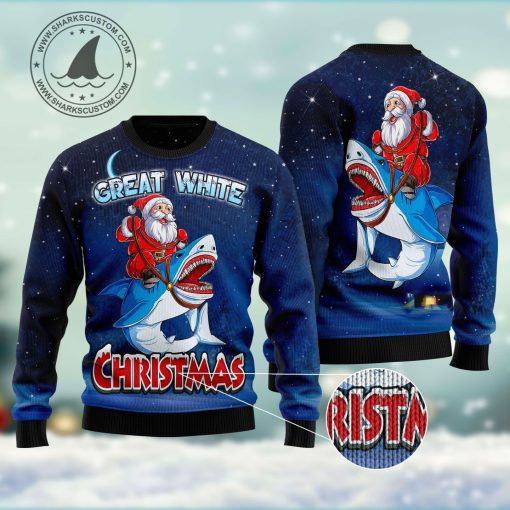 Great White Shark Unisex 3D Ugly Christmas Sweater