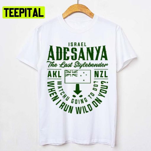 Green Text The Last Stylebender New Zealand Israel Adesanya Unisex T-Shirt