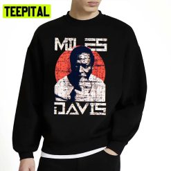 Grunge White Retro Design Miles Davis Unisex Sweatshirt