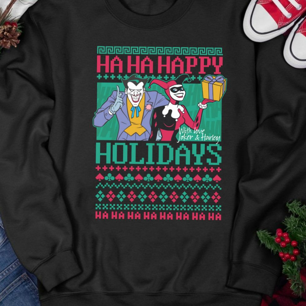 Ha Ha Happy Holiday Ugly Christmas Sweater