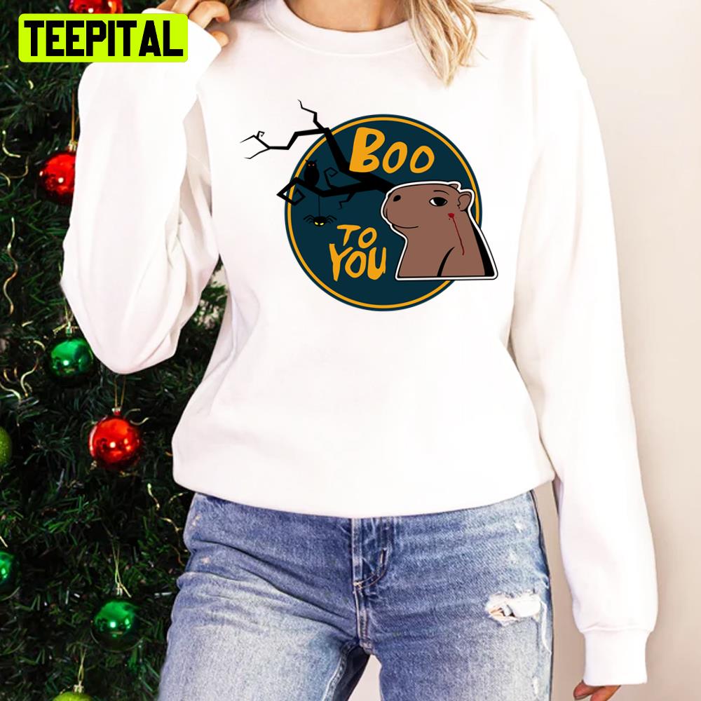 Halloween Capybara Capy Boo To You Unisex Sweatshirt