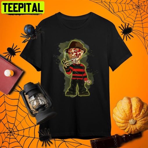 Halloween Cartoon Horror Movie Freddy Krueger Retro Art Unisex T-Shirt