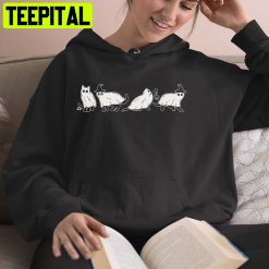 Halloween Cat Spooky Season Trending Unisex Hoodie