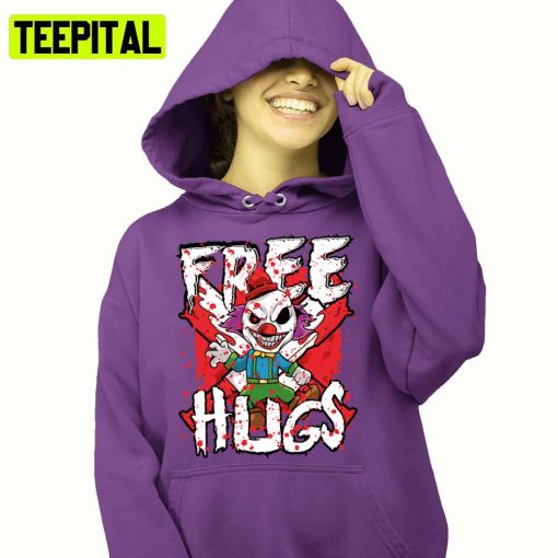 Halloween Evil Killer Free Hugs Scary Clown Hoodie