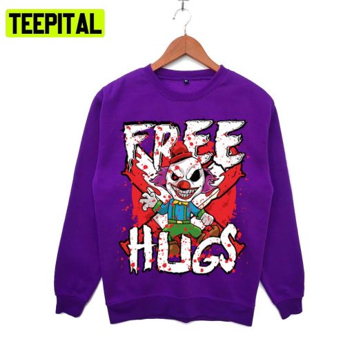 Halloween Evil Killer Free Hugs Scary Clown Hoodie