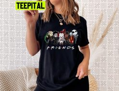 Halloween Friends Riddler, Jason, Edward, Pennywise, Freddy, Joker & Jack Trending Unisex T-Shirt