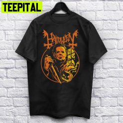 Halloween Horror Metal Pumpkin Music Spooky Trending Unisex Shirt