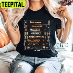 Halloween Horror Movies Vhs Tapes Collection Trending Unisex T-Shirt