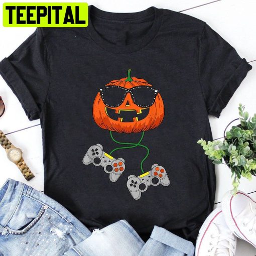 Halloween Jack O Lantern Gamer Funny Trending Unisex Shirt