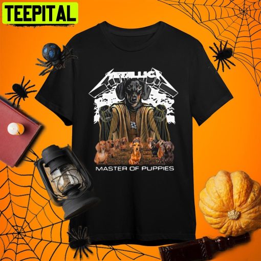 Halloween Metal Band Dachshund Master Retro Art Unisex T-Shirt