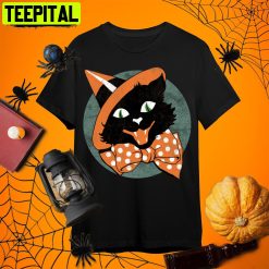 Halloween Spooky Black Cat Disneyland Halloween Retro Art Unisex T-Shirt