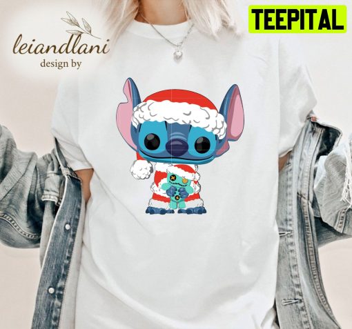 Hand Holding Teddy Bear Horror Stitch Christmas Unisesx T-Shirt