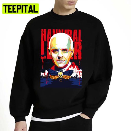 Hannibal Lecter Graphic Art Anthony Hopkins Unisex Sweatshirt