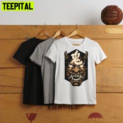 Hannya Demon Gold Version Tattoo Samurai Japanese Demon Unisex T-Shirt