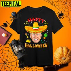 Happy Halloween Joe Biden Halloween T Funny Joe Biden Confused Retro Art Unisex T-Shirt