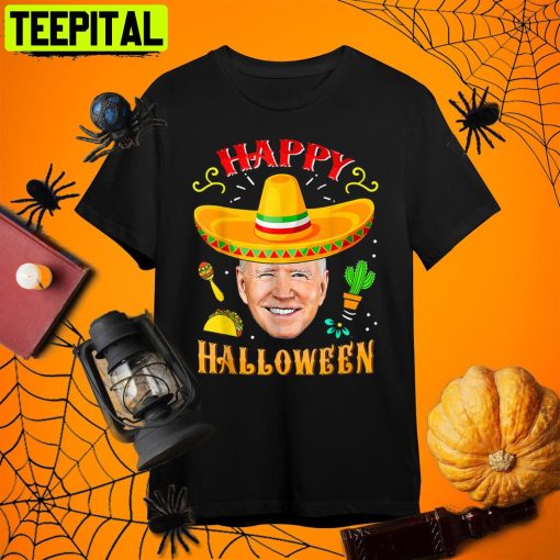 Happy Halloween Joe Biden Halloween T Funny Joe Biden Confused Retro Art Unisex T-Shirt