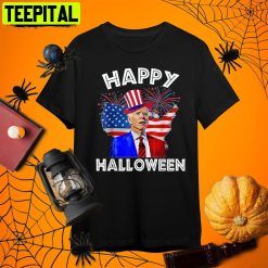 Happy Halloween Sarcastic Confused Fun Joe Biden Unisex Retro Art Unisex T-Shirt