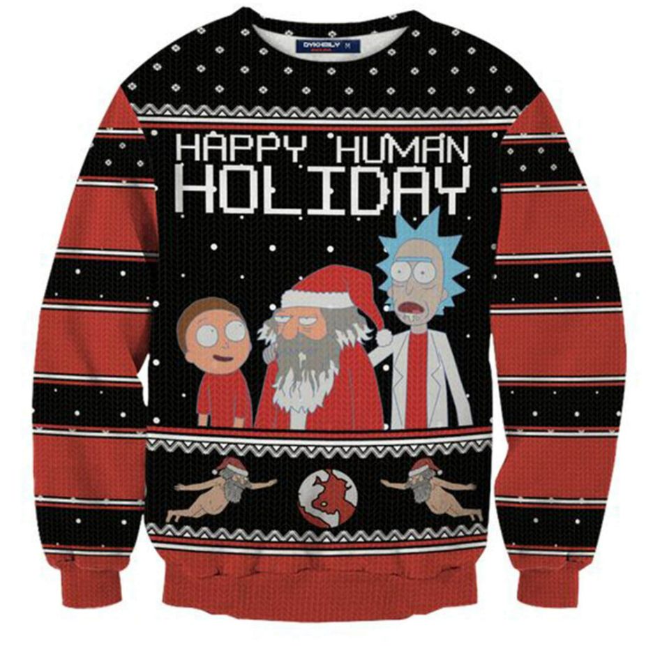 Happy Human Holiday Christmas Ugly Sweater