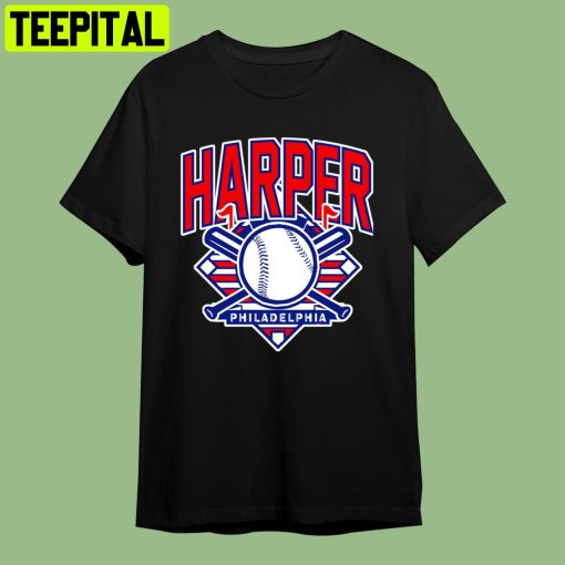 Harper Philadelphia Baseball Li1 Retro Art Unisex T-Shirt