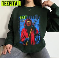 Haunt Speak Of The Devil Scary Movie Halloween And Christmas Trending Unisex Sweatshirt