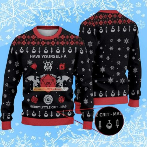 Have Yourself A Merry Little Crit Mas Ugly Christmas Sweater