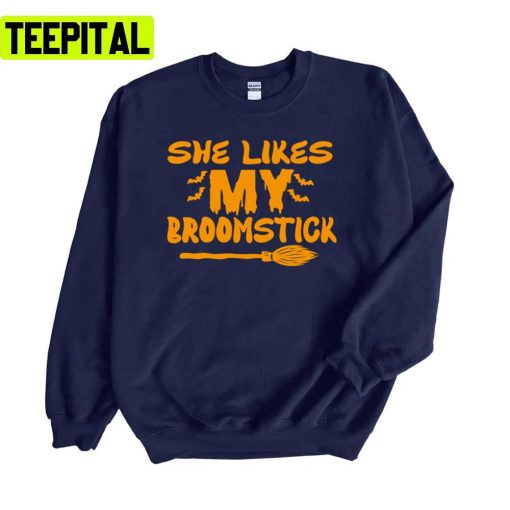 He Likes My Pumpkins She Likes My Broomstick Halloween Unisex Sweatshirt