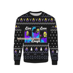 He man Live Love Laugh Ugly 3D Christmas Sweater