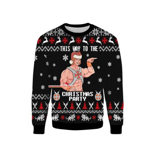 He-man This Way To The Christmas Party Ugly Sweater