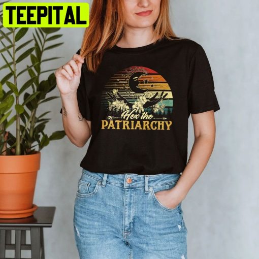 Hex The Patriarchy Feminist Witch Vintage Mystical Moon Smash The Patriarchy Trending Unisex Shirt