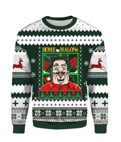 Home Malone 3D Christmas Ugly Sweater