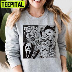 Horror Buddies Cartoon Transfer Pennywise Trending Unisex Sweatshirt